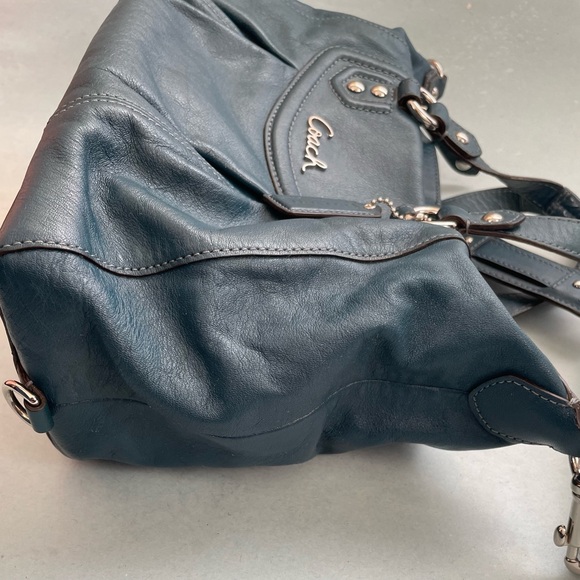 EUC Coach “Ashley” Leather Satchel | Teal Blue - Picture 6 of 13